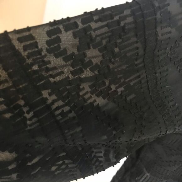 Chico's Sheer Tunic Blouse Women's Plus Size XXL Black Geometric 3/4 Sleeves - Picture 5 of 13